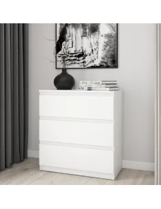 Bergen 3 Drawer Chest - White