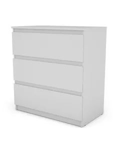 Bergen 3 Drawer Chest - White 2