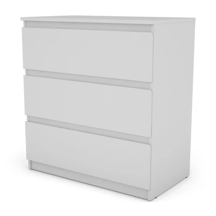 Bergen 3 Drawer Chest - White