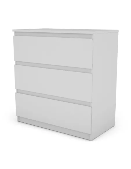 Bergen 3 Drawer Chest - White