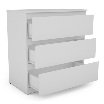 Bergen 3 Drawer Chest - White