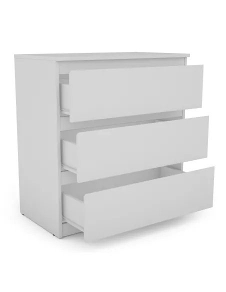 Bergen 3 Drawer Chest - White