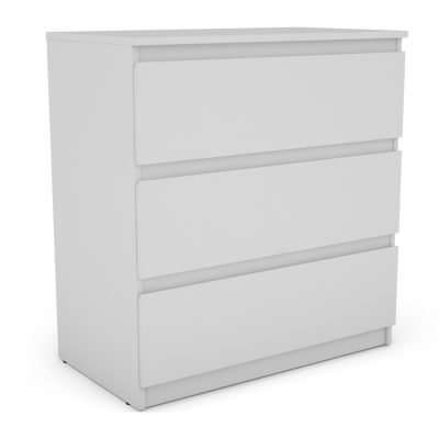 Bergen 3 Drawer Chest - White