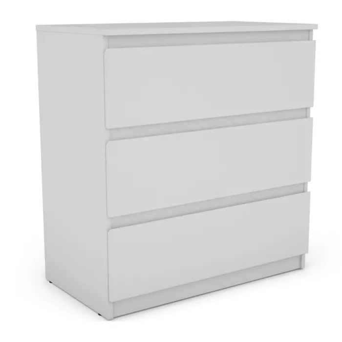 Bergen 3 Drawer Chest - White