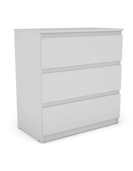 Bergen 3 Drawer Chest - White