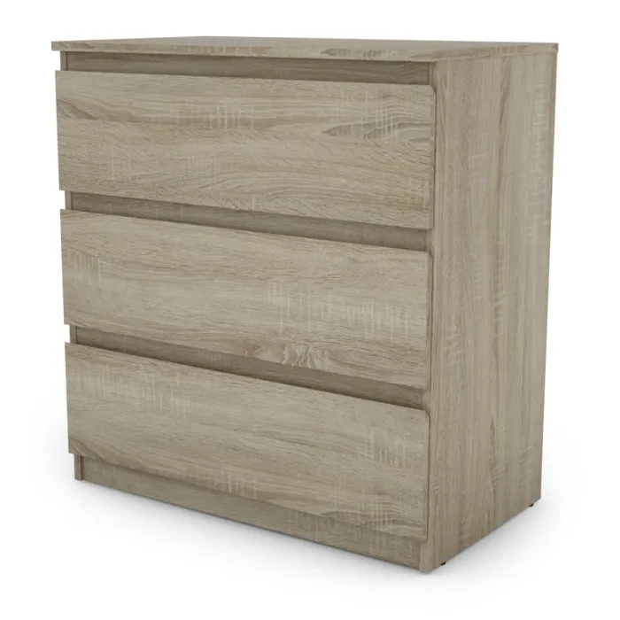 Bergen 3 Drawer Chest - Sonoma Oak