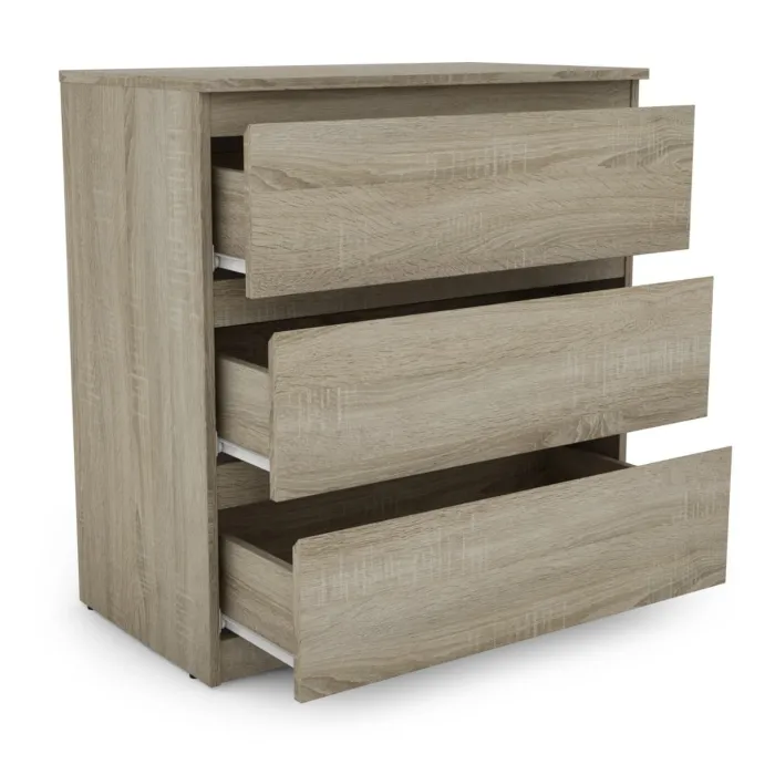 Bergen 3 Drawer Chest - Sonoma Oak