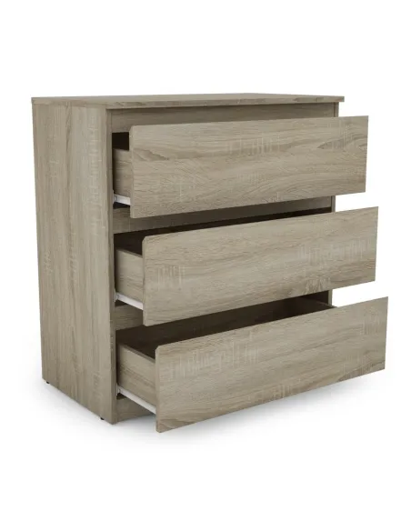 Bergen 3 Drawer Chest - Sonoma Oak
