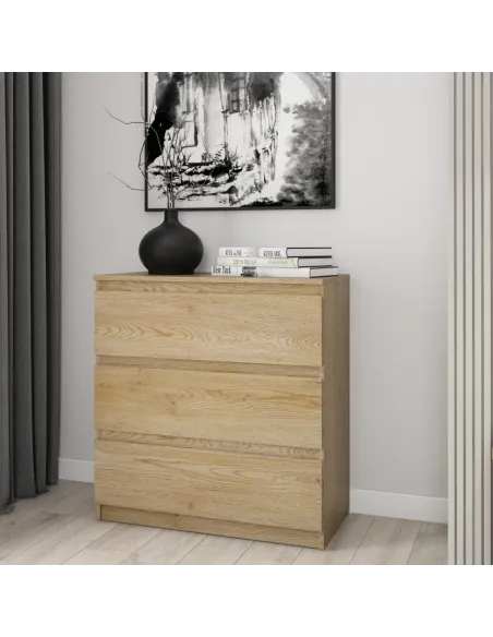 Bergen 3 Drawer Chest - Sonoma Oak