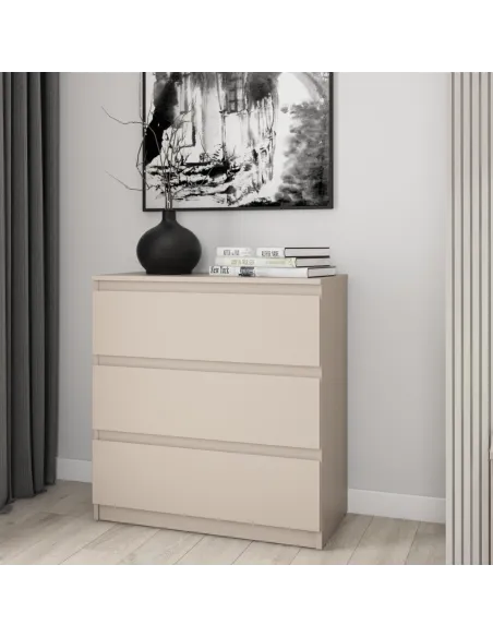 Bergen 3 Drawer Chest - Cashmere
