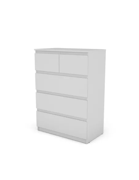 Bergen 3+2 Drawer Chest - White