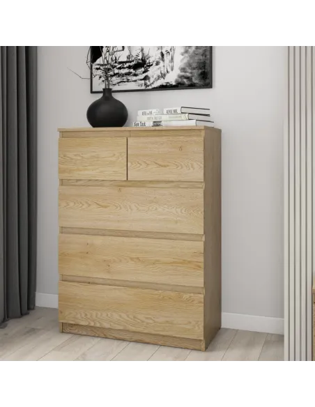 Bergen 3+2 Drawer Chest - Sonoma Oak