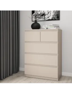 Bergen 3+2 Drawer Chest - Cashmere