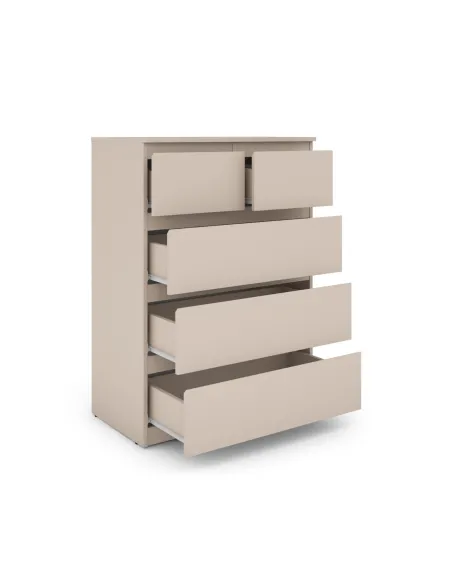 Bergen 3+2 Drawer Chest - Cashmere