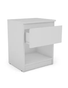 Bergen 1 Drawer Bedside Locker - White 2