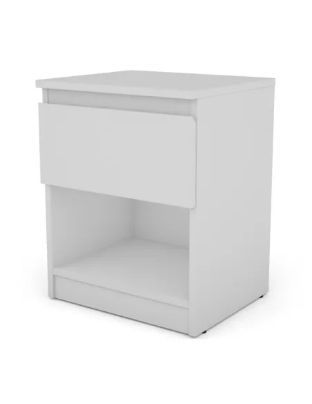 Bergen 1 Drawer Bedside Locker - White