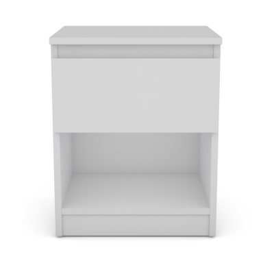 Bergen 1 Drawer Bedside Locker - White