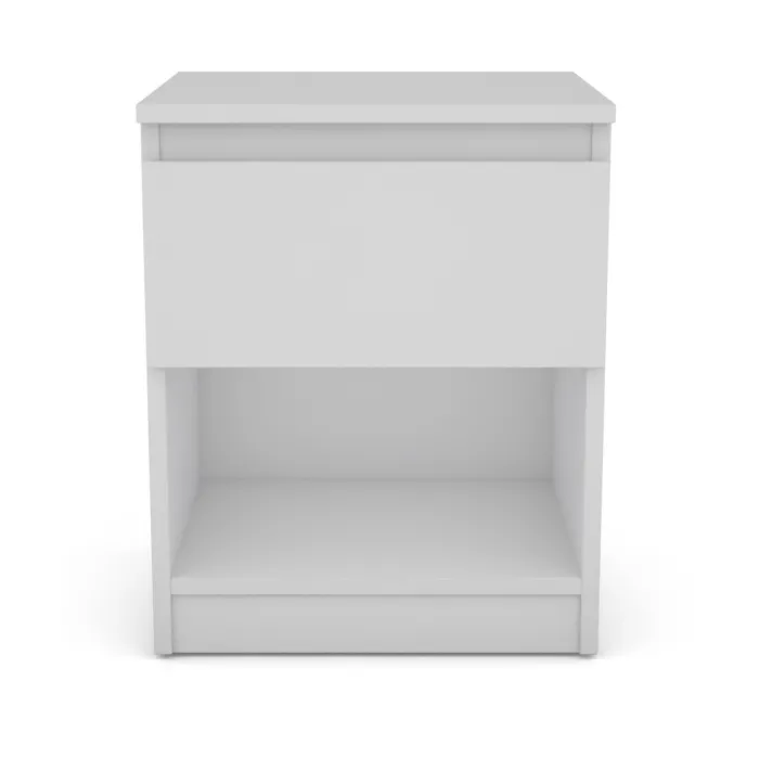 Bergen 1 Drawer Bedside Locker - White