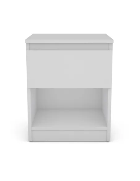 Bergen 1 Drawer Bedside Locker - White