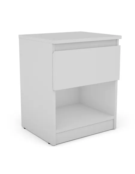Bergen 1 Drawer Bedside Locker - White