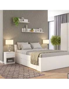 Bergen 1 Drawer Bedside Locker - White