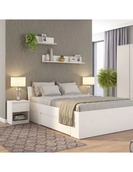 Bergen 1 Drawer Bedside Locker - White