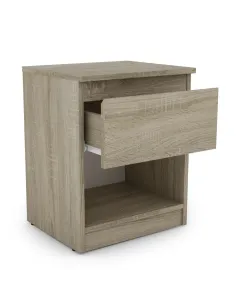 Bergen 1 Drawer Bedside Locker - Sonoma Oak 2