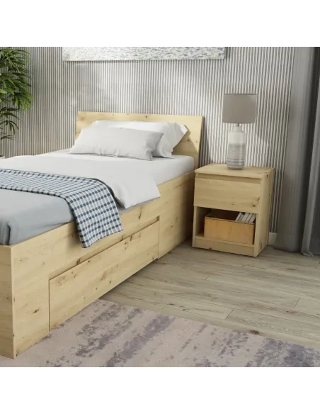 Bergen 1 Drawer Bedside Locker - Sonoma Oak