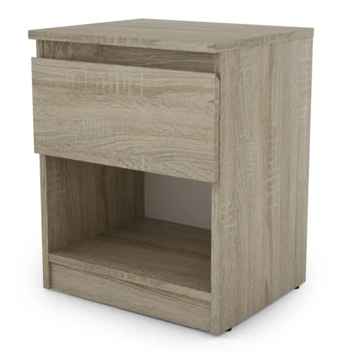 Bergen 1 Drawer Bedside Locker - Sonoma Oak