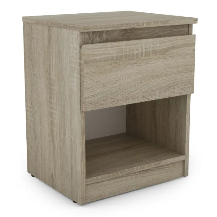 Bergen 1 Drawer Bedside Locker - Sonoma Oak