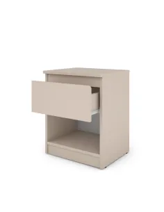 Bergen 1 Drawer Bedside Locker - Cashmere 2