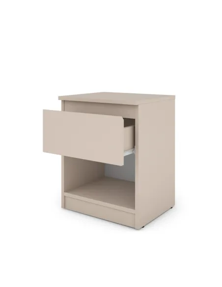 Bergen 1 Drawer Bedside Locker - Cashmere