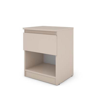 Bergen 1 Drawer Bedside Locker - Cashmere
