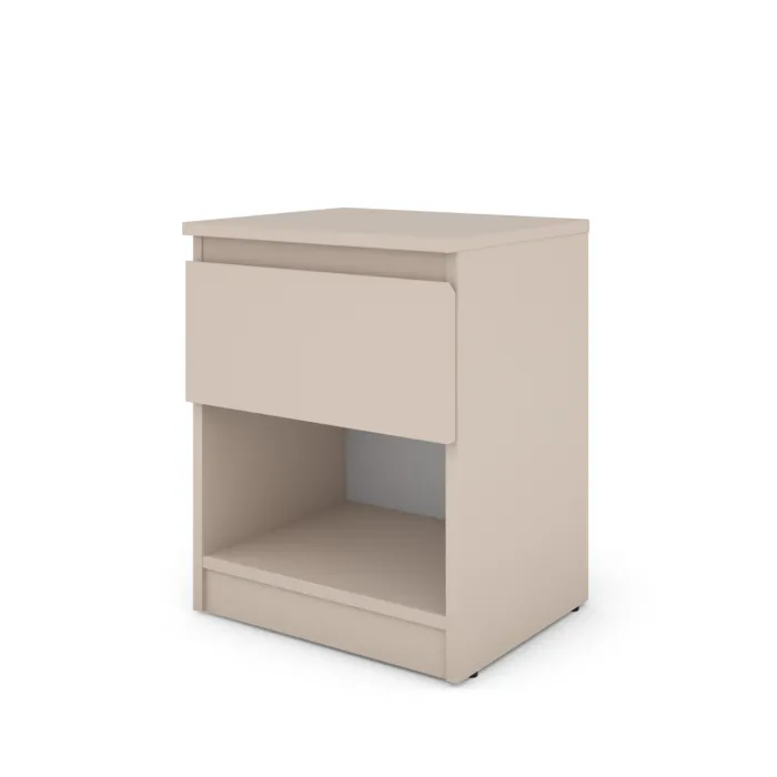 Bergen 1 Drawer Bedside Locker - Cashmere