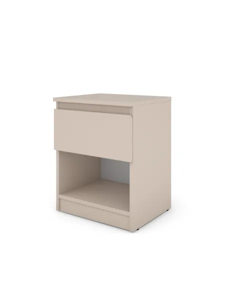 Bergen 1 Drawer Bedside Locker - Cashmere
