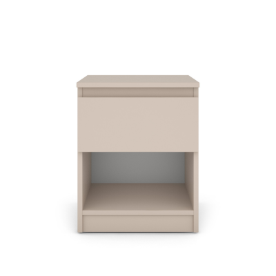 Bergen 1 Drawer Bedside Locker - Cashmere
