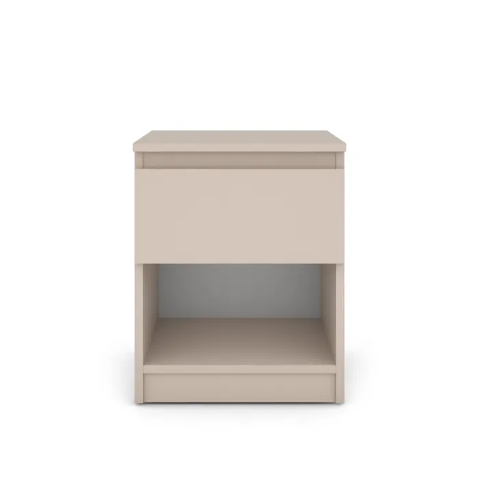 Bergen 1 Drawer Bedside Locker - Cashmere