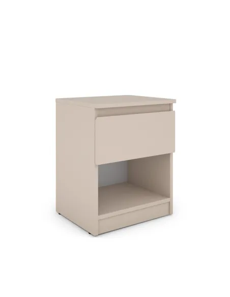 Bergen 1 Drawer Bedside Locker - Cashmere