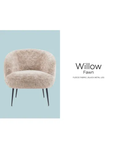 Willow Bedroom Chair - Fawn