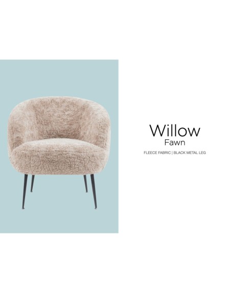 Willow Bedroom Chair - Fawn
