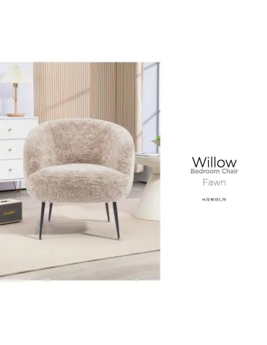 Willow Bedroom Chair - Fawn