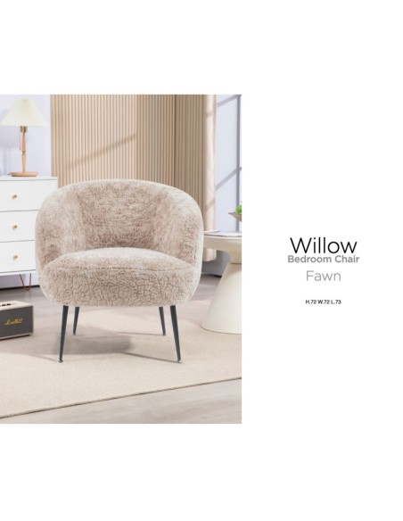 Willow Bedroom Chair - Fawn