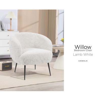 Willow Bedroom Chair - Lamb White