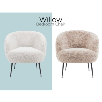 Willow Bedroom Chair - Lamb White