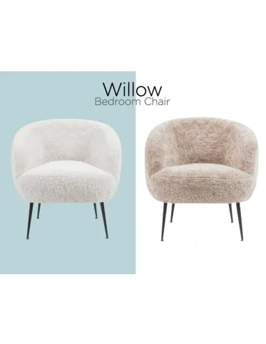 Willow Bedroom Chair - Lamb White