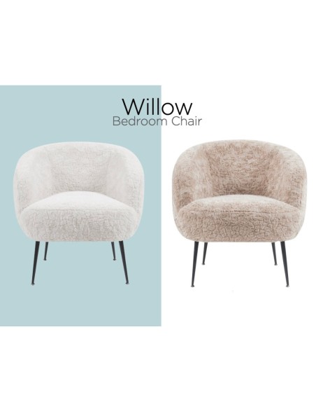 Willow Bedroom Chair - Lamb White