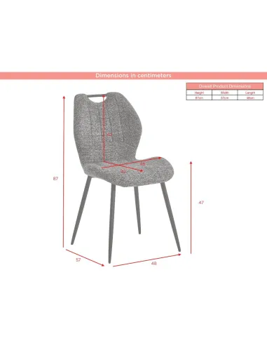 Turin Dining Chair - Light Grey