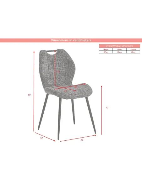 Turin Dining Chair - Light Grey