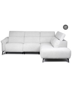 Torino RHF Electric Corner Sofa - Light Grey Fusion
