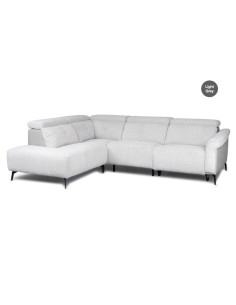 Torino LHF Electric Corner Sofa - Light Grey Fusion